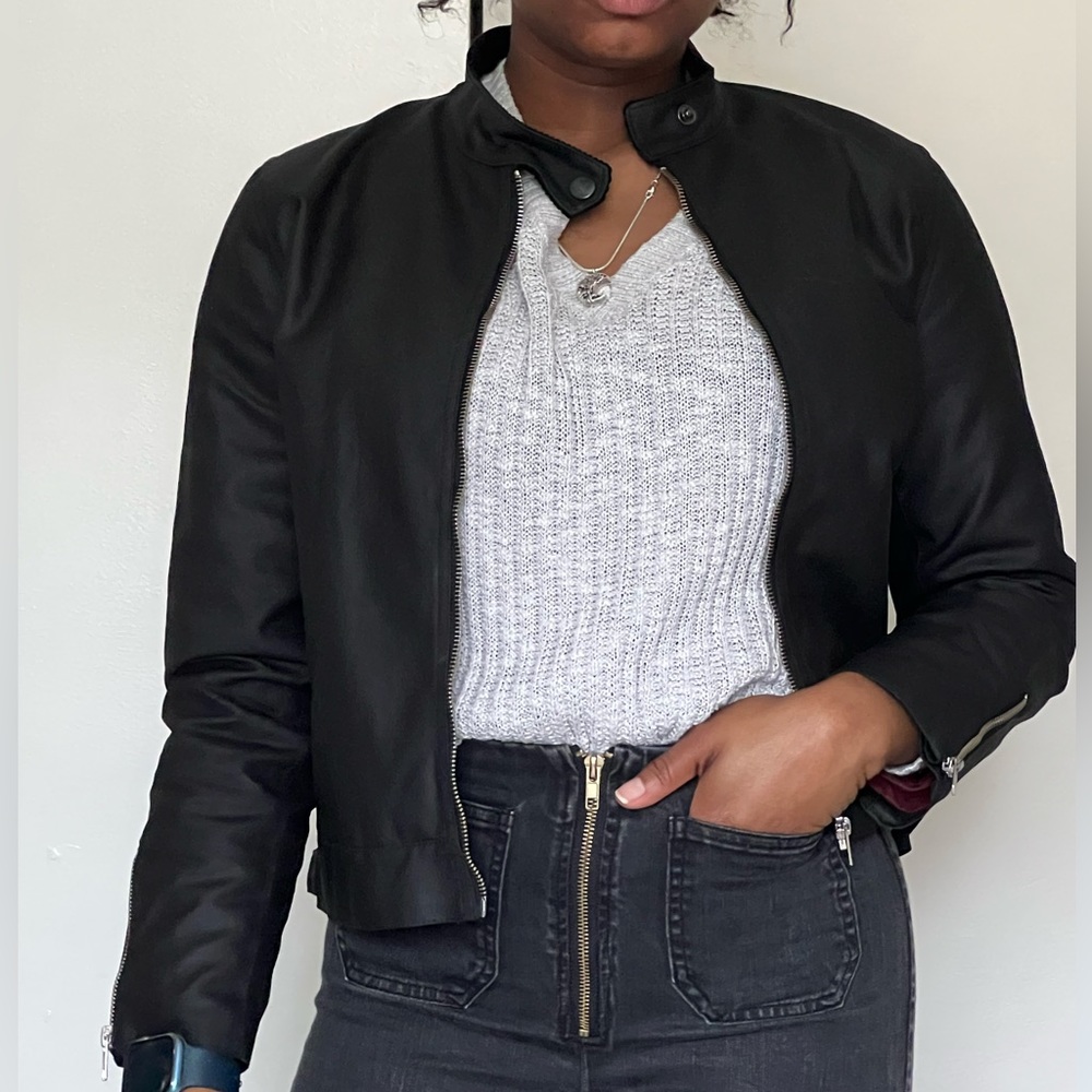Rare Doc Martens Black Motorcycle Jacket; size S